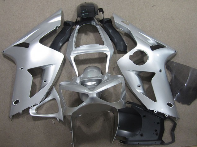 Argent Carénage Kawasaki ZX6R 2003-2004 Argent Carénage Kawasaki ZX6R 2003-2004