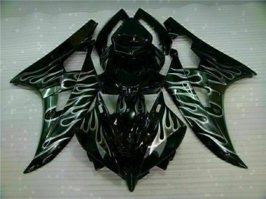 Argent Flamme Noir Carénage Yamaha R6 2006-2007