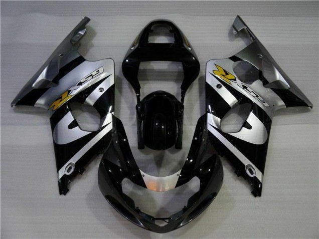 Argent Noir Carénage Suzuki GSXR 1000 K1 2000-2002 Argent Noir Carénage Suzuki GSXR 1000 K1 2000-2002