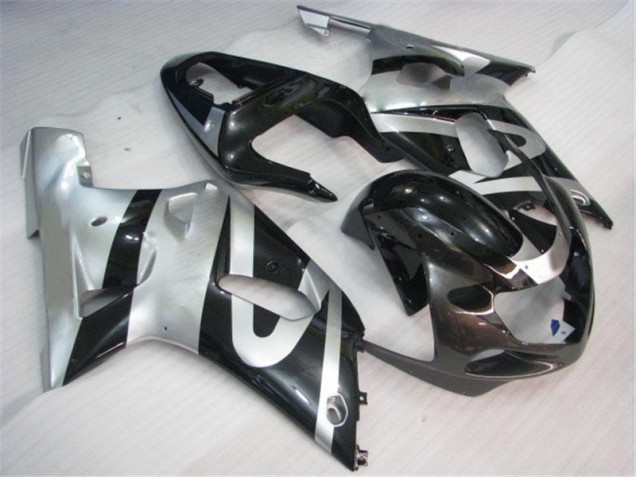 Argent Noir Carénage Suzuki GSXR 600 / 750 K1 K2 K3 2001-2003 Argent Noir Carénage Suzuki GSXR 600 / 750 K1 K2 K3 2001-2003