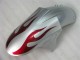 Argent Rouge Flamme Carénage Kawasaki ZX6R 2005-2006 Argent Rouge Flamme Carénage Kawasaki ZX6R 2005-2006