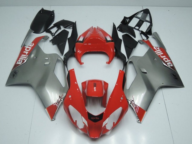 Argent et Rouge Carénage Aprilia RSV 1000 2003-2006 Argent et Rouge Carénage Aprilia RSV 1000 2003-2006