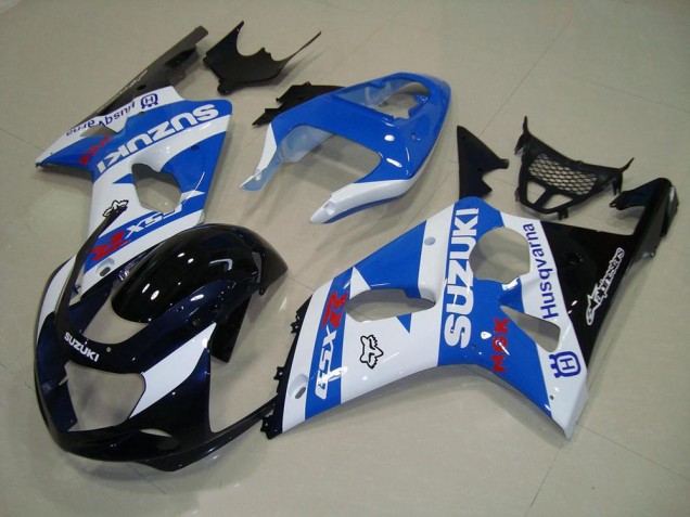 Blakc Bleu Blanc Carénage Suzuki GSXR 1000 K1 2000-2002