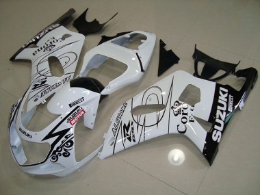 Blanc Alstare Motul Carénage Suzuki GSXR 750 K1 K2 K3 2001-2003