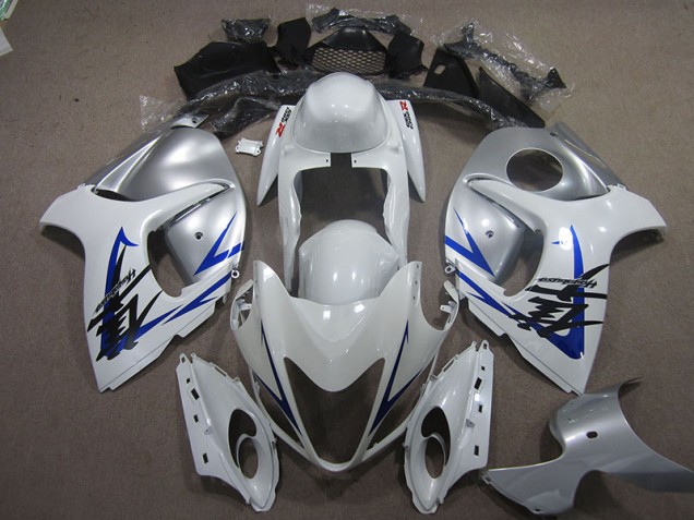 Blanc Argent Bleu Carénage Suzuki GSXR 1300 Hayabusa 2008-2019 Blanc Argent Bleu Carénage Suzuki GSXR 1300 Hayabusa 2008-2019