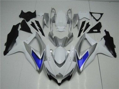 Blanc Argent Bleu Carénage Suzuki GSXR 600 / 750 K8 2008-2010