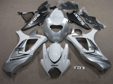 Blanc Argent Carénage Suzuki GSXR 1000 K7 2007-2008