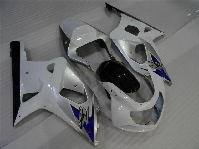 Blanc Argent Carénage Suzuki GSXR 600 / 750 K1 K2 K3 2001-2003 Blanc Argent Carénage Suzuki GSXR 600 / 750 K1 K2 K3 2001-2003