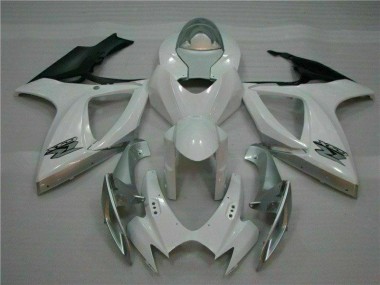 Blanc Argent Carénage Suzuki GSXR 600 / 750 K6 2006-2007