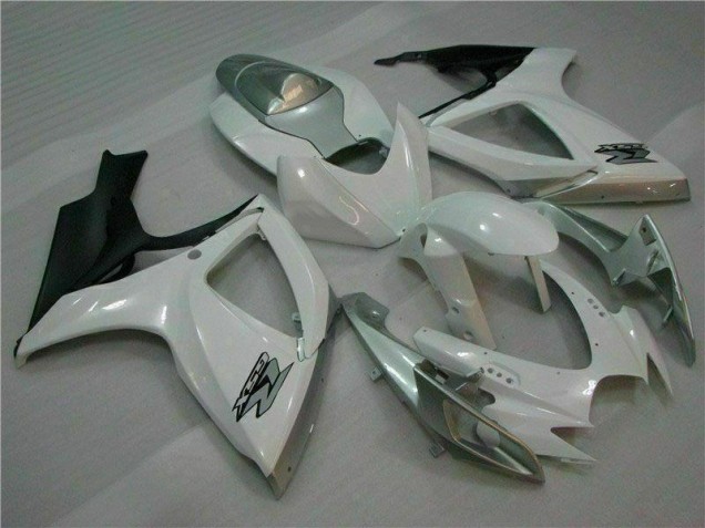Blanc Argent Carénage Suzuki GSXR 600 / 750 K6 2006-2007 Blanc Argent Carénage Suzuki GSXR 600 / 750 K6 2006-2007