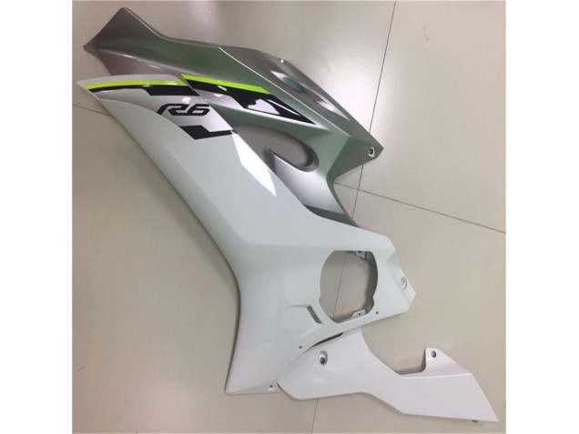 Blanc Argent Carénage Yamaha R6 2017-2023 Blanc Argent Carénage Yamaha R6 2017-2023