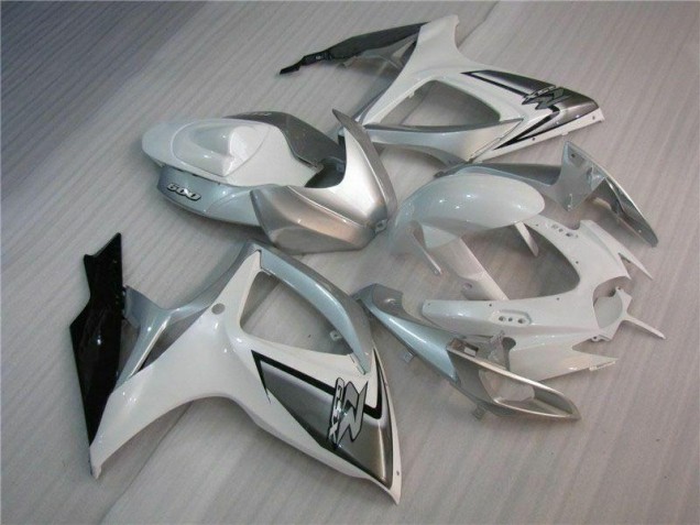 Blanc Argent Carénages Suzuki GSXR 600 / 750 K6 2006-2007 Blanc Argent Carénages Suzuki GSXR 600 / 750 K6 2006-2007