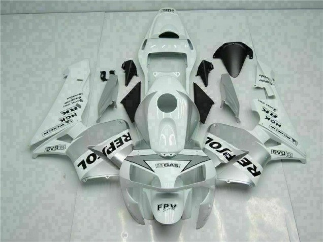 Blanc Argent Repsol Carénage Honda CBR 600 RR 2003-2004 Blanc Argent Repsol Carénage Honda CBR 600 RR 2003-2004