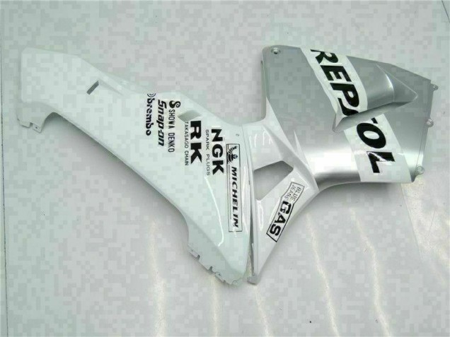 Blanc Argent Repsol Carénage Honda CBR 600 RR 2003-2004 Blanc Argent Repsol Carénage Honda CBR 600 RR 2003-2004