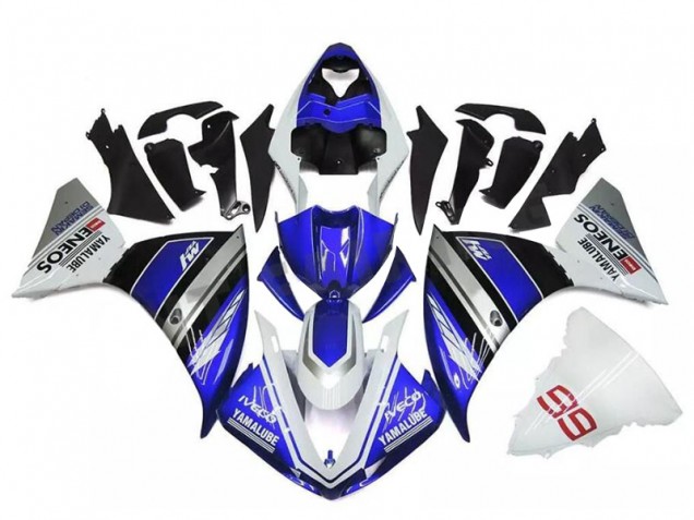 Blanc Bleu Argent Carénage Yamaha R1 2009-2011 Blanc Bleu Argent Carénage Yamaha R1 2009-2011