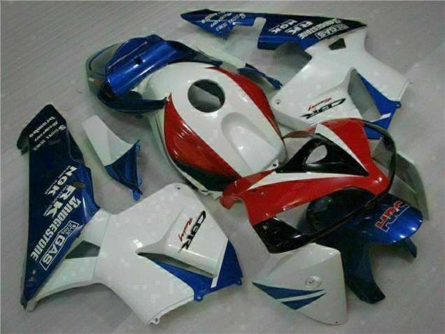 Blanc Bleu Carénage Honda CBR 600 RR 2005-2006 Blanc Bleu Carénage Honda CBR 600 RR 2005-2006