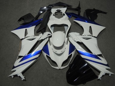 Blanc Bleu Carénage Kawasaki ZX6R 2009-2012