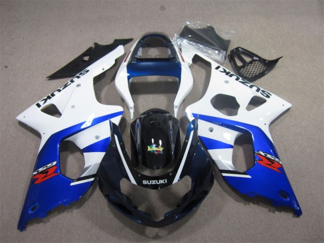 Blanc Bleu Carénage Suzuki GSXR 1000 K1 2000-2002 Blanc Bleu Carénage Suzuki GSXR 1000 K1 2000-2002