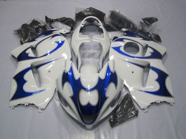 Blanc Bleu Carénage Suzuki GSXR 1300 Hayabusa 1996-2007