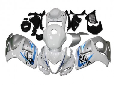 Blanc Bleu Carénage Suzuki GSXR 1300 Hayabusa 2008-2019