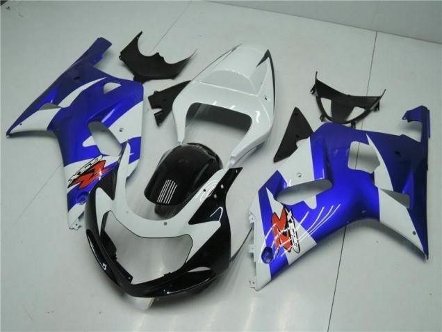 Blanc Bleu Carénage Suzuki GSXR 600 / 750 K1 K2 K3 2001-2003 Blanc Bleu Carénage Suzuki GSXR 600 / 750 K1 K2 K3 2001-2003