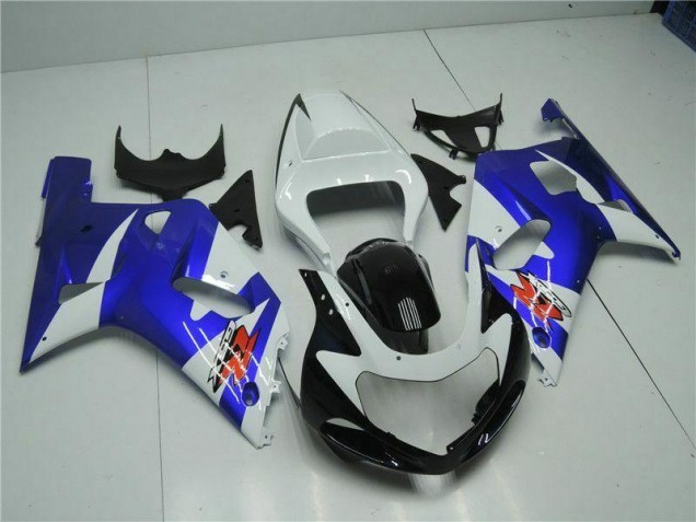 Blanc Bleu Carénage Suzuki GSXR 600 / 750 K1 K2 K3 2001-2003 Blanc Bleu Carénage Suzuki GSXR 600 / 750 K1 K2 K3 2001-2003