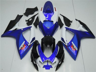 Blanc Bleu Carénage Suzuki GSXR 600 / 750 K6 2006-2007