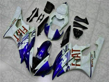 Blanc Bleu Carénage Yamaha R6 2006-2007