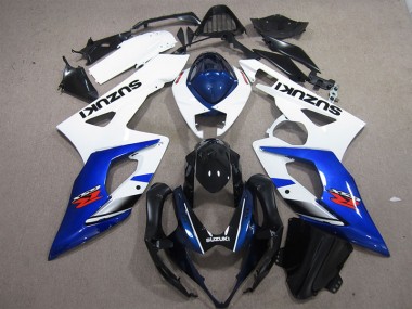 Blanc Bleu Carénages Suzuki GSXR 1000 K5 2005-2006