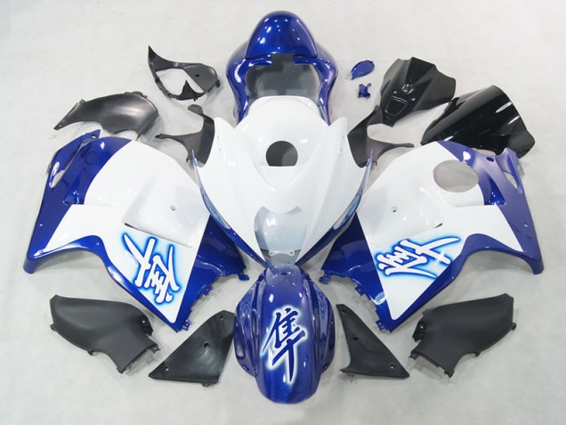 Blanc Bleu Carénages Suzuki GSXR 1300 Hayabusa 1996-2007 Blanc Bleu Carénages Suzuki GSXR 1300 Hayabusa 1996-2007