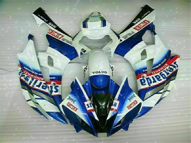 Blanc Bleu Carénages Yamaha R6 2006-2007 Blanc Bleu Carénages Yamaha R6 2006-2007