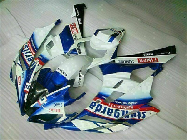 Blanc Bleu Carénages Yamaha R6 2006-2007 Blanc Bleu Carénages Yamaha R6 2006-2007