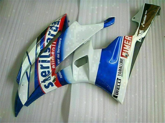 Blanc Bleu Carénages Yamaha R6 2006-2007 Blanc Bleu Carénages Yamaha R6 2006-2007