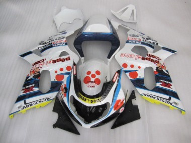 Blanc Bleu Dark Dog Carénage Suzuki GSXR 600 K1 K2 K3 2001-2003
