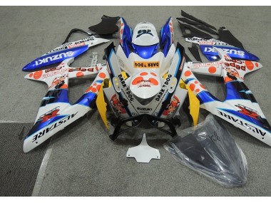 Blanc Bleu Dark Dog Carénage Suzuki GSXR 600 K8 2008-2010