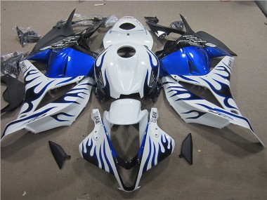 Blanc Bleu Flamme Carénage Honda CBR 600 RR 2009-2012