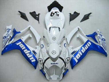 Blanc Bleu Jordan Carénage Suzuki GSXR 600 K6 2006-2007