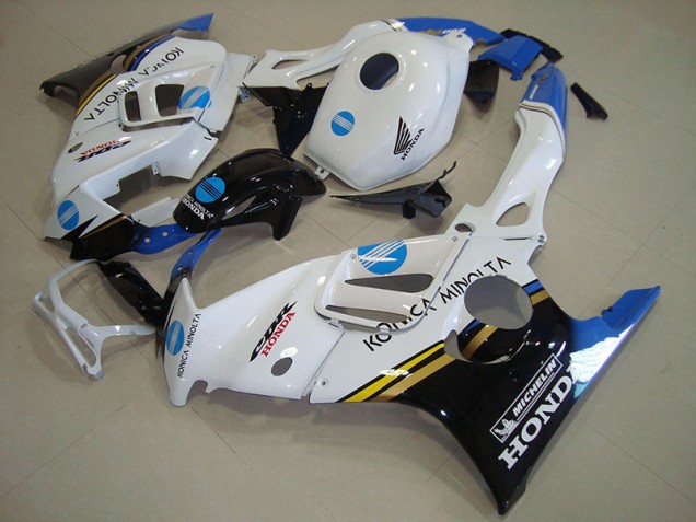Blanc Bleu Konica Minolta Carénage Honda CBR 600 F3 1995-1998 Blanc Bleu Konica Minolta Carénage Honda CBR 600 F3 1995-1998
