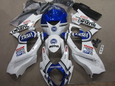 Blanc Bleu Lucky Strike Rouge Motul Carénage Suzuki GSXR 1000 K7 2007-2008