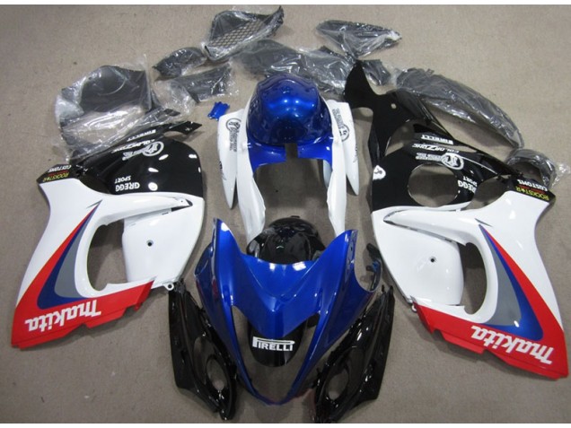 Blanc Bleu Makita Carénage Suzuki GSXR 1300 Hayabusa 2008-2019 Blanc Bleu Makita Carénage Suzuki GSXR 1300 Hayabusa 2008-2019