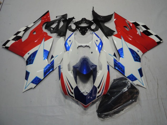 Blanc Bleu Rouge Carénage Ducati 1199 2011-2014 Blanc Bleu Rouge Carénage Ducati 1199 2011-2014