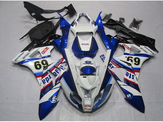 Blanc Bleu Sterilgarda 69 Carénage BMW S1000RR 2009-2014 Blanc Bleu Sterilgarda 69 Carénage BMW S1000RR 2009-2014