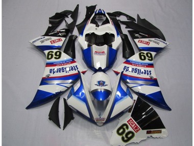 Blanc Bleu Sterilgarda SCALZ 69 Carénage Yamaha R1 2009-2011