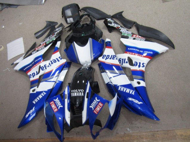 Blanc Bleu Sterilgarda Volvo Carénage Yamaha R6 2006-2007 Blanc Bleu Sterilgarda Volvo Carénage Yamaha R6 2006-2007