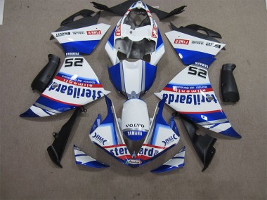 Blanc Bleu Volvo Sterilgarda 25 Carénage Yamaha R1 2012-2014