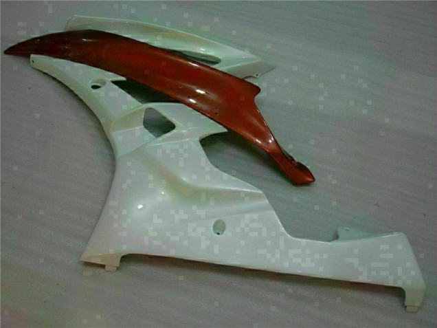 Blanc Brun Carénage Yamaha R6 2006-2007 Blanc Brun Carénage Yamaha R6 2006-2007
