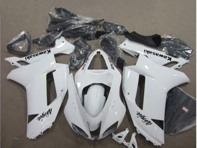 Blanc Carénage Kawasaki ZX6R 2007-2008 Blanc Carénage Kawasaki ZX6R 2007-2008