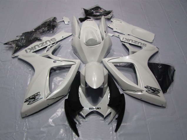 Blanc Carénages Suzuki GSXR 600 K6 2006-2007 Blanc Carénages Suzuki GSXR 600 K6 2006-2007