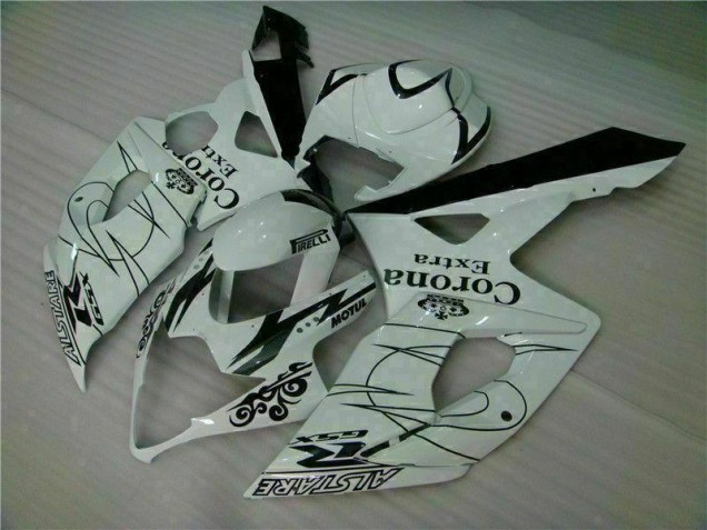 Blanc Carrosserie Suzuki GSXR 1000 K5 2005-2006 Blanc Carrosserie Suzuki GSXR 1000 K5 2005-2006