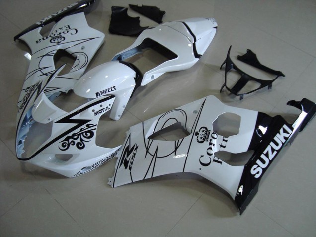 Blanc Corona Carénage Suzuki GSXR 1000 K3 2003-2004 Blanc Corona Carénage Suzuki GSXR 1000 K3 2003-2004